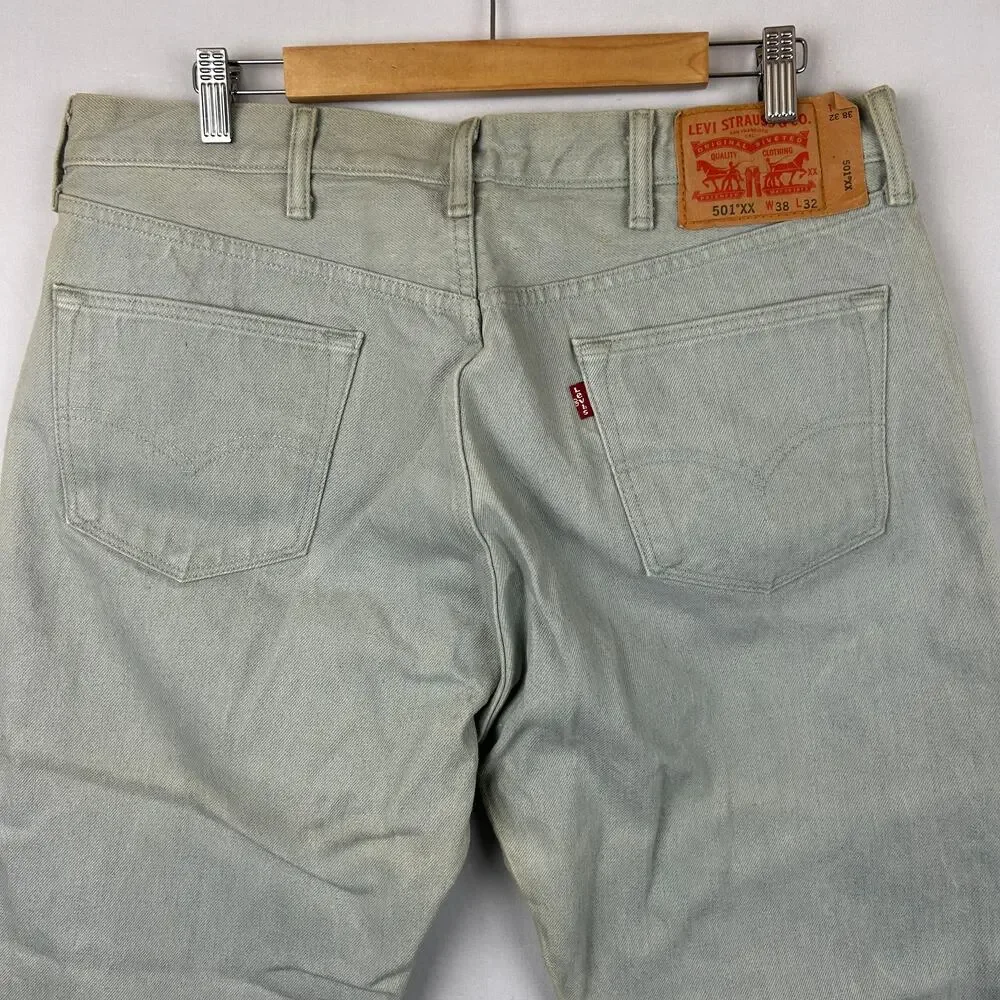 Levi's 501xx Fade Blue Gray Regular Fit Men's Size 38x32 (Tailored to 36x28)